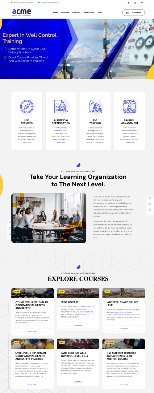 Acme Training & Consultancy (2023) project preview